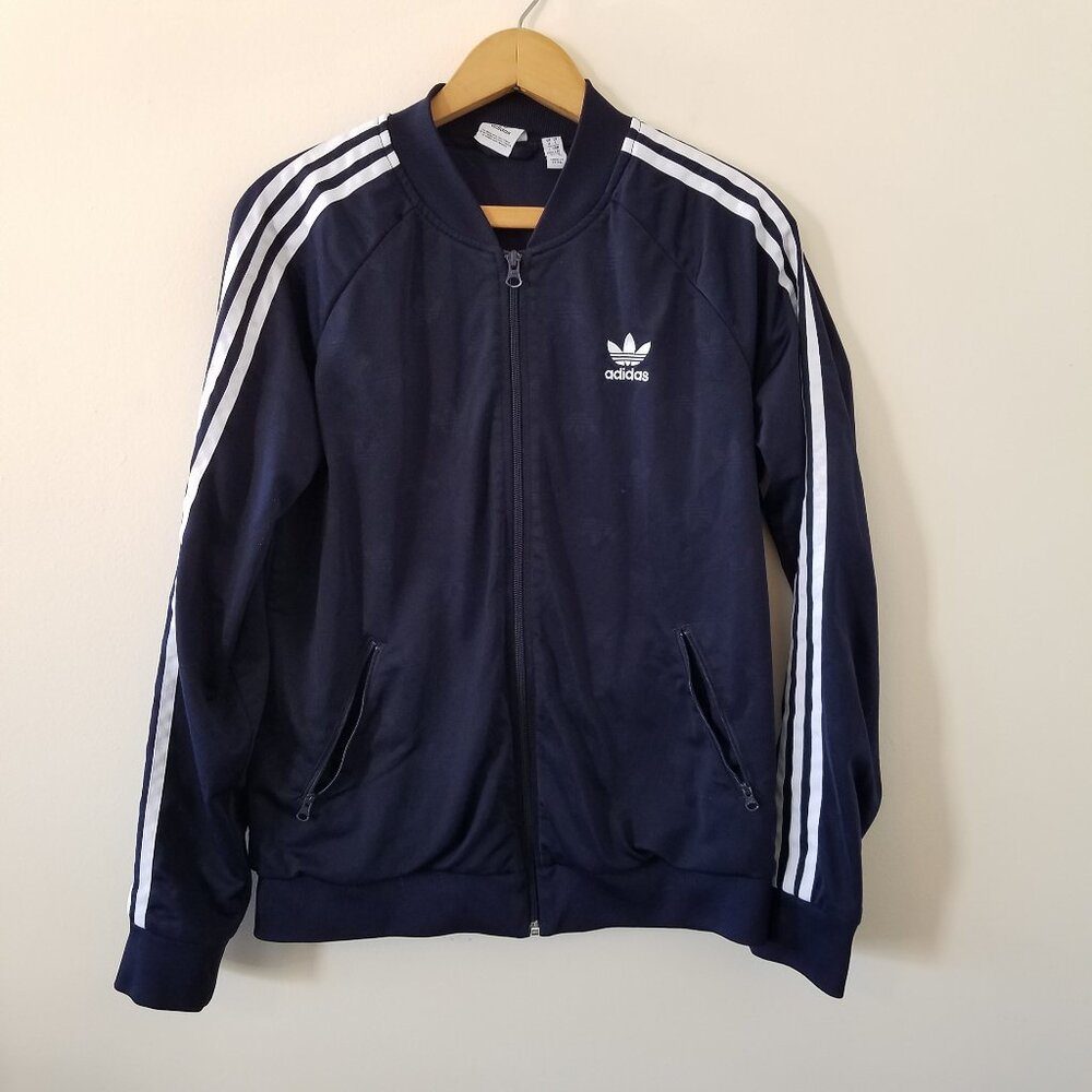 Womens Adidas graphic print track jacket hologram streetwear size large